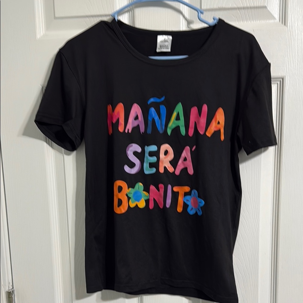 Black Short Sleeve Tee with Colorful Graphics